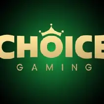 โลโก้ Choice Gaming ตัวอักษรสีทองบนพื้นเขียว