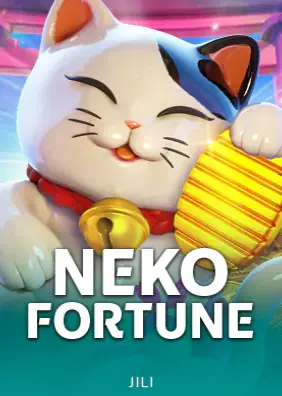 ปกเกม Neko Fortune ภาพแมวกวักสีขาวถือเหรียญทอง