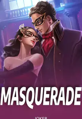 ปกเกม Masquerade ภาพคู่ตัวละครชายหญิงในธีมงานเต้นรำสวมหน้ากาก
