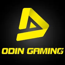 โลโก้ Odin Gaming ตัวอักษรเหลืองบนพื้นดำ