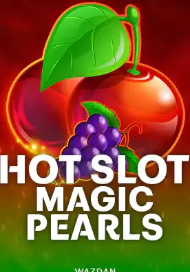 ปกเกม Hot Slot Magic Pearls ภาพเชอร์รีและองุ่นสีแดงม่วง